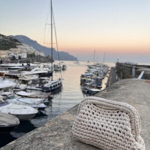 Crochet clutch bag